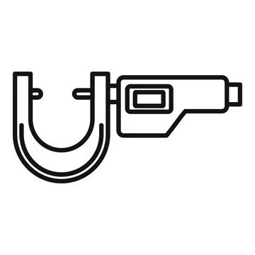 Micrometer dimensions icon outline vector. Precision vernier Stock Illustration