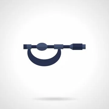 Micrometer gauge flat color vector icon Illustrazione stock