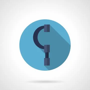 Micrometer gauge round flat vector icon Illustrazione stock