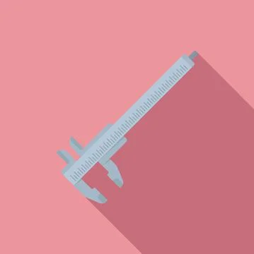 Micrometer icon flat vector. Dial caliper Illustrazione stock