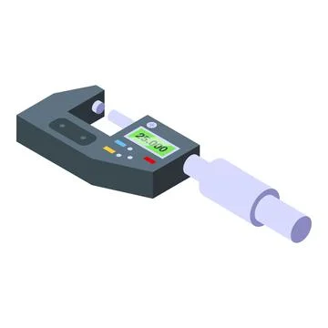 Micrometer instrument icon isometric vector. Digital ruler Stock Illustration