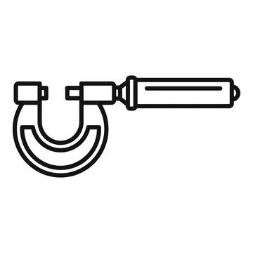Micrometer measurement icon outline vector. Design caliper Stock Illustration