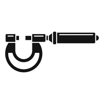 Micrometer measurement icon simple vector. Design caliper Stock Illustration