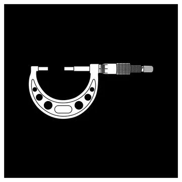 Micrometer measuring instrument  design template Stock Illustration