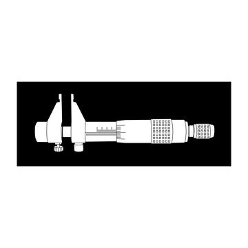 Micrometer measuring instrument icon Stock Illustration