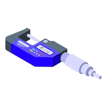 Micrometer precision icon isometric vector. Digital ruler Stock Illustration