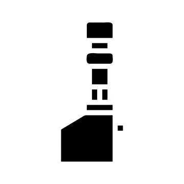 Micrometer tool icon for measuring. Concept of precision, accuracy, and mea.. Stock Illustration