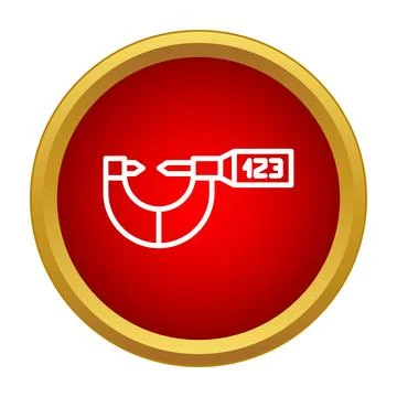 Micrometer tool icon for precision engineering measurement 스톡 일러스트