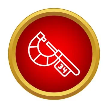 Micrometer tool icon for precision measurement and engineering イラスト素材