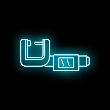 Micrometer tool icon showing precise measurement concept Ilustração Stock