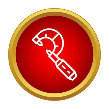 Micrometer tool icon showing precision measurement Stock Illustration