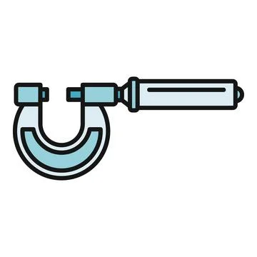 Micrometer tool icon symbolizing precision and accuracy measurement Stock Illustration