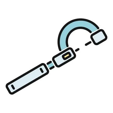 Micrometer tool measuring instrument with linear color outline Stock Illustration