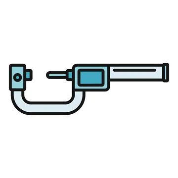 Micrometer tool measuring precision and accuracy concept Stock Illustration