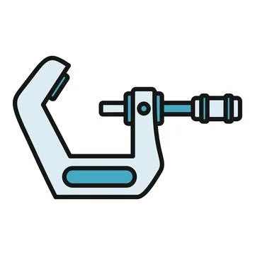 Micrometer tool measuring precision engineering industry equipment Stock Illustration