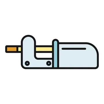 Micrometer tool measuring precision icon vector Stock Illustration