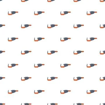 Micrometer tool measuring precision industrial accuracy seamless pattern Stock Illustration