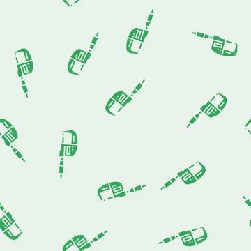 Micrometer tool work glyph seamless pattern Illustrazione stock