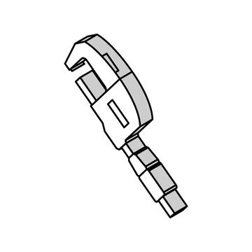 Micrometer tool work isometric icon vector illustration Stock Illustration