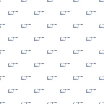 Micrometer tools repeating pattern symbolizing precision engineering Stock Illustration