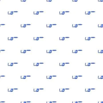Micrometer tools repeating in a seamless pattern on white background Illustrazione stock