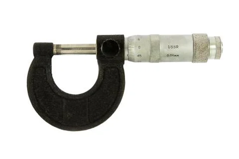 Micrometer on white Stock Photos