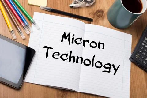 Micron Technology - Note Pad With Text Stock Photos
