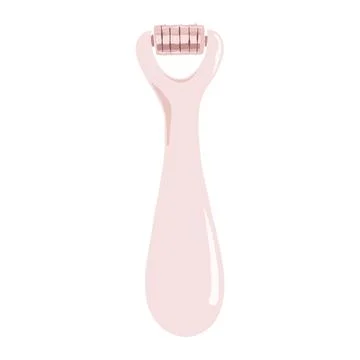 Microneedle roller for skin, micro needling device, facial massager, derma Stock Illustration