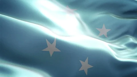 Micronesia Flag Stock Footage 116387149