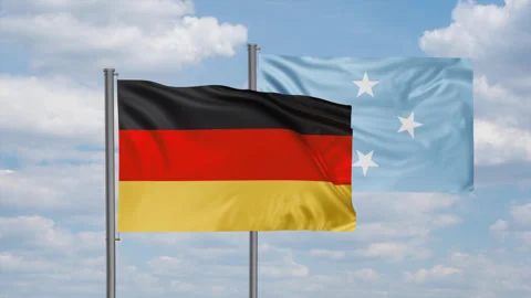 Micronesia flag Stock Footage 245111250