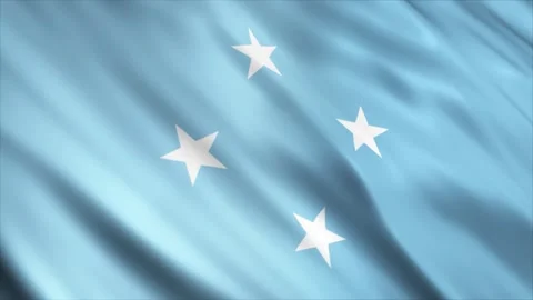 Micronesia Flag Stock Footage 249033148