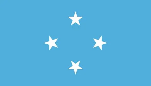 Micronesia flag icon in flat style. National sign vector illustration. Politi Stock Illustration
