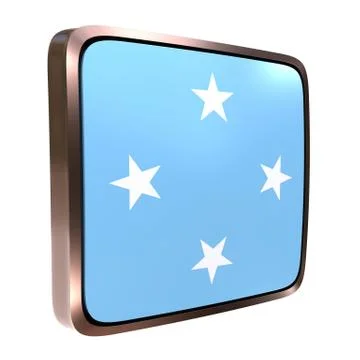 Micronesia flag icon Stock Illustration