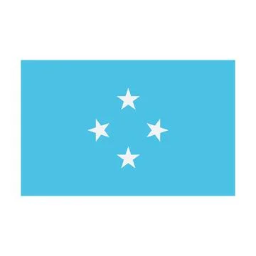 Micronesia flag icon Stock Illustration