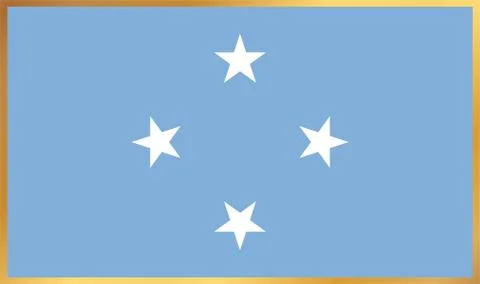 Micronesia Flag Illustration Stock Illustration