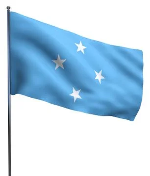 Micronesia Flag Image Stock Illustration