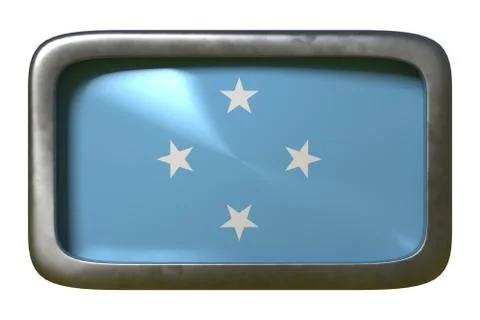 Micronesia flag sign Stock Illustration