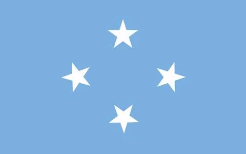 Micronesia flag vector graphic. Rectangle Micronesian flag illustration. Micr Illustrazione stock