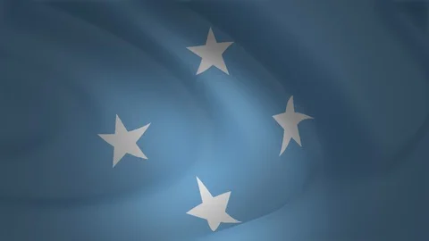 Micronesia flag waving in the wind in slow motion collection Video stock 91280476