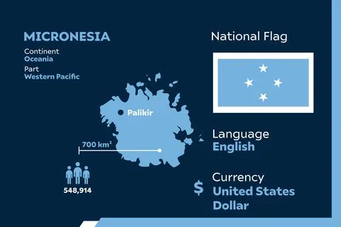 Micronesia Infographic Illustrazione stock