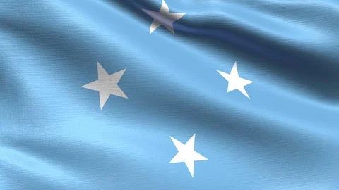 Micronesia Looping Flag 4K Stock Footage 108060722