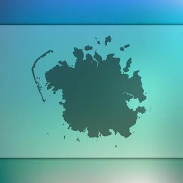 Micronesia map. Vector silhouette of Micronesia. Blurred background Stock Illustration
