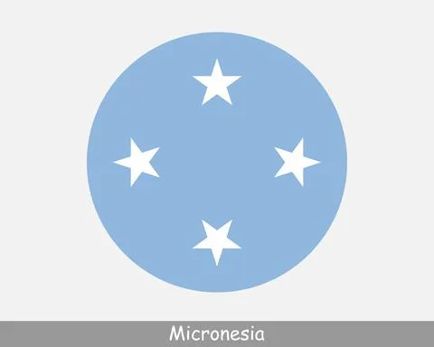 Micronesia Round Flag Stock Illustration