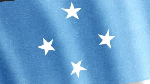 Micronesia. State flag of the country Stock Footage 137110588