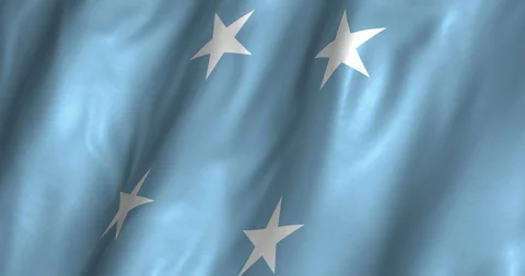 Micronesia Waving Flag 4K Stock Footage 127917964