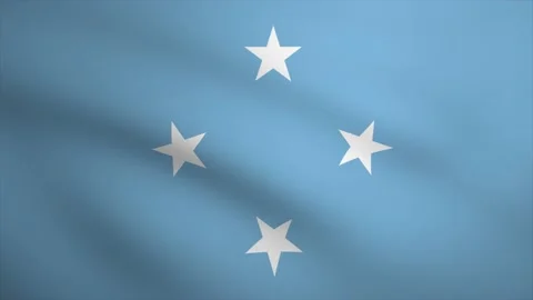 Micronesia Waving Flag Background Animation. Looping seamless 3D animation... Stock Footage 232222018