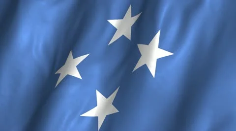 Micronesia Waving Flag Stock Footage