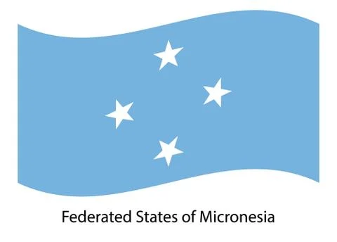 Micronesia waving flag Stock Illustration