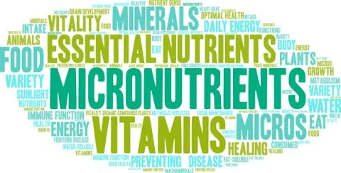 Micronutrients Word Cloud Illustrazione stock