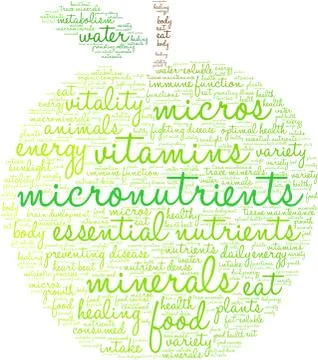 Micronutrients Word Cloud Stock Illustration